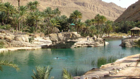Oman schwimmen im Wadi
