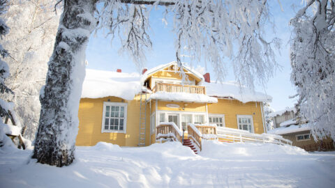 Finnland Gästehaus im Winter