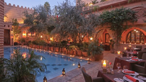 Marokko Marrakesch La Maison Arabe Pool