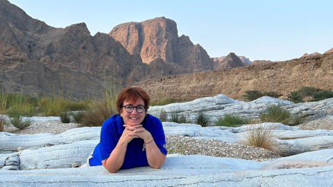 Oman Sonja-Müller Lang im Wadi